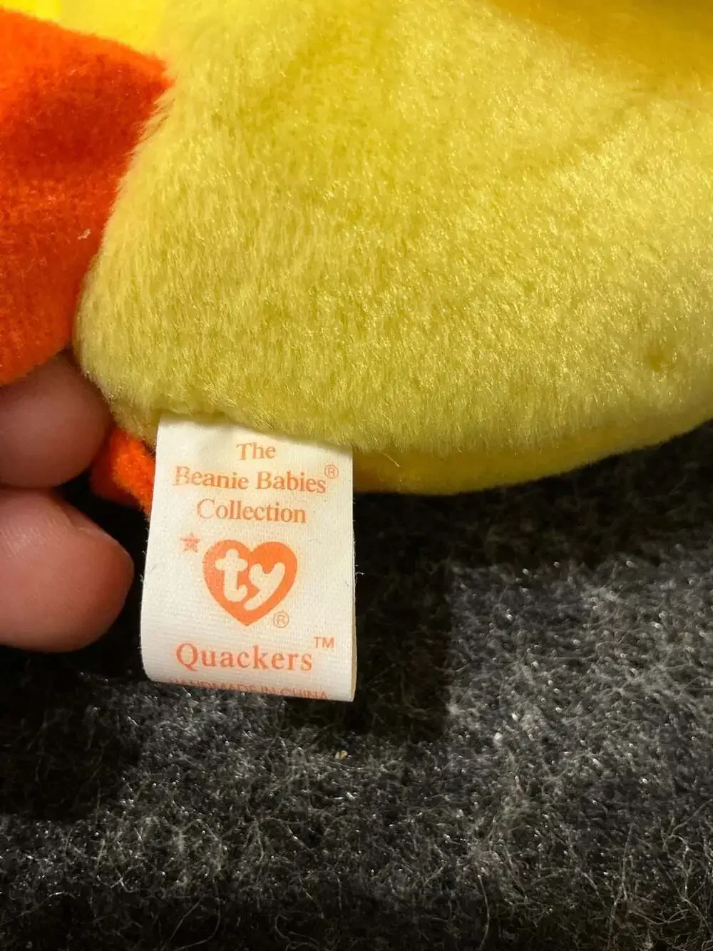 Ty Beanie Baby Quackers the Duck Plush
